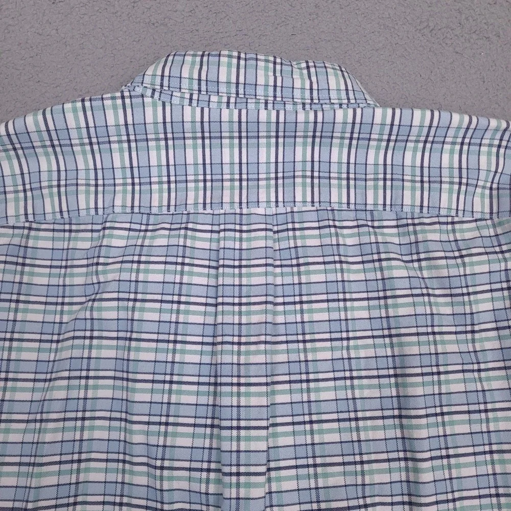 J. Crew Shirt Mens XXL Plaid Flex Oxford Slim Fit Button Down Long Sleeve‎